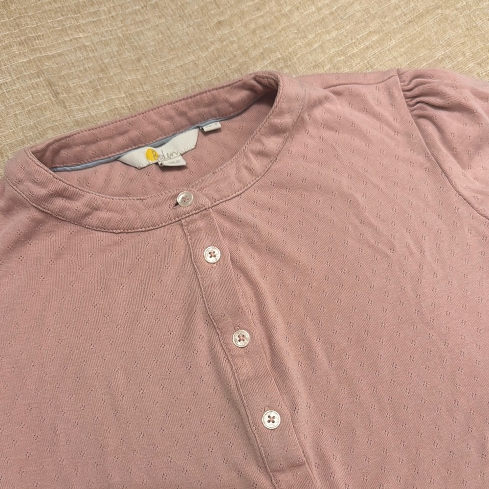 Boden Pink‎ Long Sleeve Button-Up Top